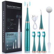 구강세정기 물치실 치아세정기 전기 치아 청소기 치과 미적분 스케일러 치아 미백 플라크, 씨엔, 초록