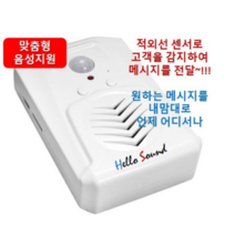 헬로사운드 동작감지 음성안내기 차인벨 무선경보기 적외선 모션인식 무인매장 KC인증 순정품, 안내기+선택음성저장(AI녹음 필수선택 +6000원), 선택안함, 5V1A(+2500), 1개