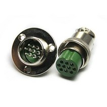 항공잭 20MM 날개타입 K-20-10핀 플러그 국내생산 원형커넥터 써큘러커넥터, 01_케이블