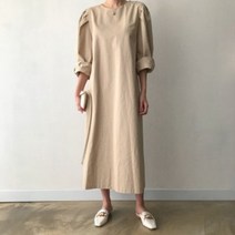 나가토 가을 하객 원피스 베이지 돌잔치엄마 상견례 키큰여자 77사이즈여성쇼핑몰 르뚜앙