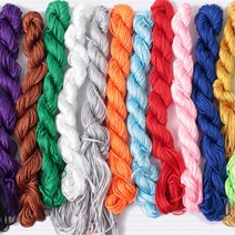 미산가 팔찌 만들기 재료 매듭실 흰색 10개 부자재 diy재료 공예재료