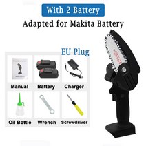 플런지쏘 원형톱 테이블쏘 550w 무선 전기 체인 톱 makita 배터리 용 충전식 배터리 목공 전동 공구가있는 목재 가지 치기 로깅 톱, 1-배터리 2개 포함