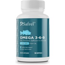 수입영양제 수입보충제 오메가 180 소프트 젤 1000mg 오메가369 EPA 및 DHA가 함유된 고효능 오메가3 피쉬 오일 보충제 두뇌 심장 건강 증진 유전자 변형 성분 없음 1