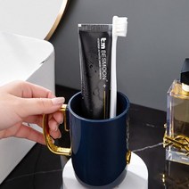 cozyple 양치컵 럭셔리 고급 욕실컵 칫솔 화장실 컵, 화이트컵, 1개