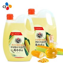 씨제이제일제당 CJ 옥수수유 3.6L x2개, 단품