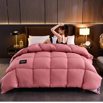 구스이불 구스다운이불 호텔 패딩 이불 오리털 싱글 더블, 딥핑크