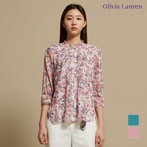 올리비아로렌 파스텔프린트 페미닌 블라우스__VOCNLWM4131
