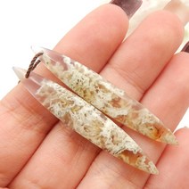 비즈공예 원석 준보석 주얼리 생일 선물 Ochoco 마노 패션 여성 귀걸이 47x8x4mm5.4g, 한개옵션0