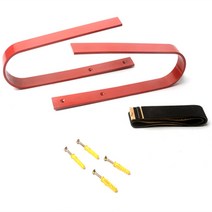 스노우 보드 랙 벽 실내 스노우보드 홀더 걸이 거치대, 레드