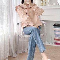 다잇템 여자 프릴 핀턱 벌룬 세라 여성스러운 블라우스
