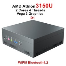 미니PC 데스크탑 고사양 컴퓨터 전자-제품 컴퓨터 컴퓨터 2ddr4 m.2 듀얼-밴드 와이파이 nvme 게임 라이젠 라이젠 7 4800u 3750h 베가 nvme 게임용 dp, 03 16GB DDR4 256GB NVMe_01 미국, 01 Athlon Gold 3150U