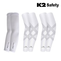K2 K-라인 쿨토시 1개 + 블루안트 2X 팔토시 2개 세트 골프 자전거 토시 등산 스포츠, 화이트