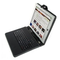 휴대용모니터거치대 태블릿 10.1 인치 블랙 2 in 1 방수 방진 접이식 케이스 커버 (usb 유선 키보드 스탠드 홀더 포함), 검은색