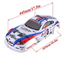 1/10 RC 자동차 쉘 페인트 바디 195/190mm 너비 PVC 커버 110 레이싱 드리프트 투어링 Hsp Yokomo Hpi ZD TAMIYA, [04] D