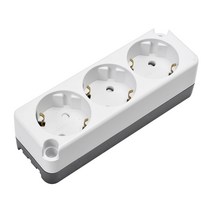 나노 노출 3구 콘센트 접지형 연속연결 국산 250V 16A