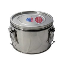 우성 스텐 유압식 급식 보온 보냉 밀폐용기 이중 국통, 이중유압국통(15L)