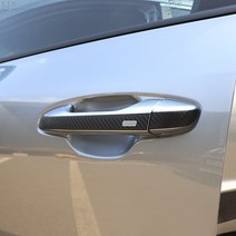 [JS AUTOMOTIVE] SG2 풀체인지 니로 도어 손잡이 캐치 튜닝 스티커 랩핑 카본인테리어 긁힘방지 가드 보호 용품, 메탈크롬