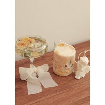 마가렛츄 주문제작 부케캔들 부케말리기 선물 부케기프트 추천 젤캔들홀더 하바리움, 보유한생화꽃, 사려니숲길