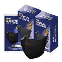 크린가드 컴포트 플러스보건용 마스크 KF94 중형 블랙, 2팩, 20개입