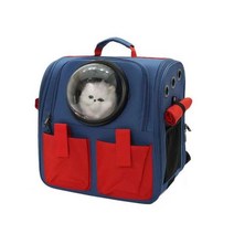 고양이 배낭 캐리어 탑 타스타 애완 동물 배낭 캐리어 작은 고양이 및 개를 위한 항공사 승인 통풍 디자인 고양이 캐리어 백, Bluish red