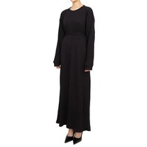 [베이스레인지] 쇼 카프탄 DRSH RIB 000 BLACK 여자 롱 랩 원피스 오버사이즈