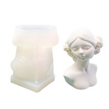 눈가리개가있는 소녀 실리콘 곰팡이 캔들 설탕 공예 초콜릿 케이크 장식 만들기, CG