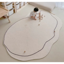 비정형 모던 베이지 워셔블 러그 카페트 2size 2color