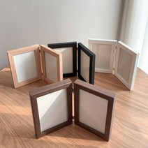 접이식 인테리어 더블액자 4X6 5X7, 화이트
