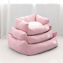 디스독왓캣 애견방석 강아지 대형견 침대 방석, 02. 퐁퐁 애견 방석, 핑크