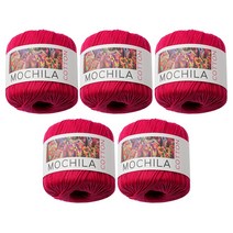 청송뜨개실 모칠라(5볼) 뜨개실 여름실 가방실 면사 코바늘실 모칠라실 털실, 13.핫핑크, 5개