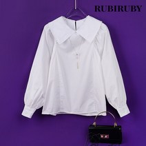 루비루비 루비루비 심플 데일리 코튼 블라우스(R21BL024)