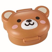 곰 쿠마 돔형 1단 입체 도시락 370ml (소풍 도시락통)