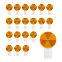 국산 델리네이터 100파이 고휘도반사체 경고등 급커브 도로 안전 표시 20개입, 황색 양면