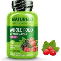 NATURELO 내츄렐로 홀푸드 츄어블 구미 멀티비타민 for Kids 어린이 키즈 젤리 90정