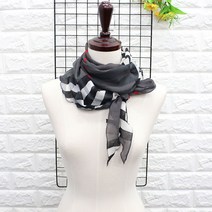 빨간초코 체크 스타일 롱 삼각 스카프 여성 봄 가을 간절기