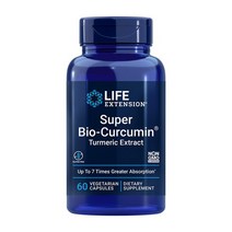 Life Extension 슈퍼 바이오-커큐민 400mg 베지테리안 캡슐, 60정, 1개