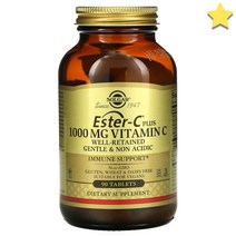 Solgar 솔가 에스터 비타민C 칼슘 시트러스 바이오플라보노이드 Ester C Plus Vitamin C 1000mg 90정