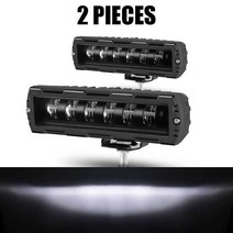 6인치 LED 라이트 바 6D 20W 오프로드 드라이빙 안개 램프 작업등 자동차 트럭 ATV 오토바이 SUV 트레일러, 02 2pcs 30W 7D White