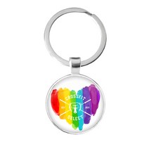 lgbt keychains bi 프라이드 25mm 유리 돔 펜던트 키 링 게이 프라이드 레인보우 플래그 photo glass cabochon jewelry for women, 7