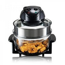 NutriChef 컨벡션 카운터탑 토스터 오븐 - 건강한 주방 에어 프라이어 로스터 오븐 베이킹 그릴 스팀 구이 로스트 및 프라이 유리 그릇 브로일 랙 토스팅 포함 120V PKC, Toaster Oven
