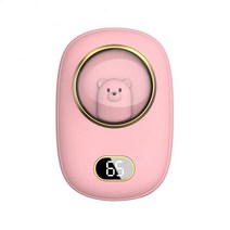 손난로 핫팩 미니 핸드 워머 사랑스러운 디지털 디스플레이 2 위치 조정 빠른 가열 USB 충전식 겨울 선물 포켓 전기 히터, 7.A7 5200mA