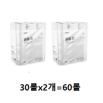 강블리라이프 블링 휴 3겹 재생펄프 롤화장지 30m, 3팩, 60롤