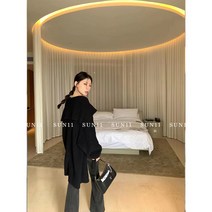 펄니트 스팽글 반짝이 니트 SUN11 블랙 옷깃 스웨터 자켓 여성 디자인 센세이션 틈새 봄과 가을 바람 카디건 겉옷