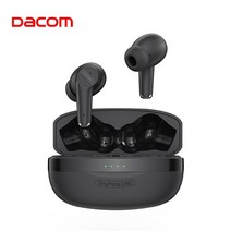 노이즈 캔슬링 이어폰 dacom tinypods enc 소음 제거 tws 블루투스 5.0 이어 버드 저음 진정한 무선 스테레오 헤드폰 aac type-c, tinypods enc 블랙