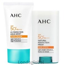 AHC UV 퍼펙션 아쿠아 모이스트 선크림 50ml + 선스틱