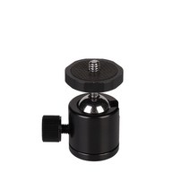 Zoom-AI 컬러 메탈 볼헤드 마운트 고급형 1-4th 변환 아답터, 1개, 컬러 볼헤드 마운트_블랙