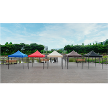 [조은마켓] 새롭게 돌아왔다!! 리브포어스 야외 행사용 천막세트, 3m×2m, 지붕+프레임+투명바람막이4면, 블랙
