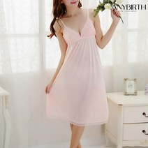 이경희 롱 레이스 슬립 원피스 잠옷 여성 나시, p 본상품선택