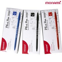 모나미 프러스펜 3000 12p, 흑색, 120개