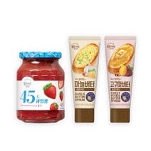 복음자리 45도딸기잼350g+발라먹는스프레드2개, 복음자리 45도딸기잼350g, 고구마스프레드100g+콘스프레드130g